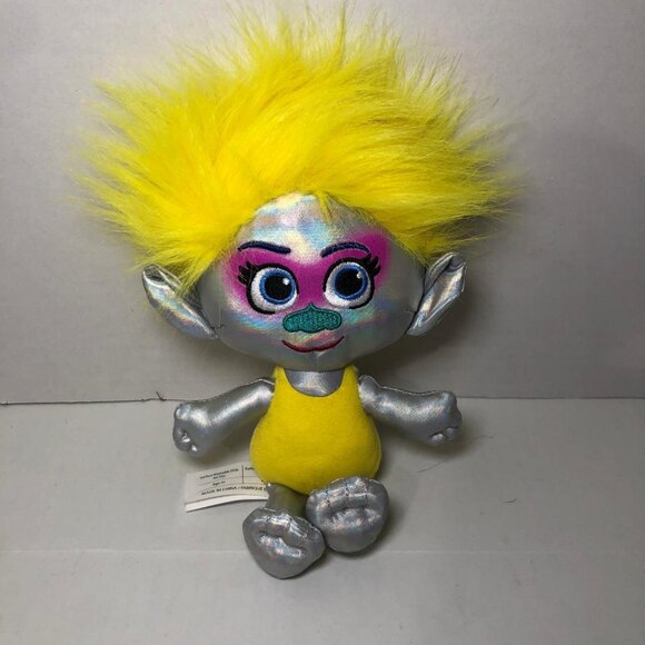 Trolls World Tour Yellow Plush Stuffed Animal Halographic Shimmer DreamWorks - Picture 1 of 9